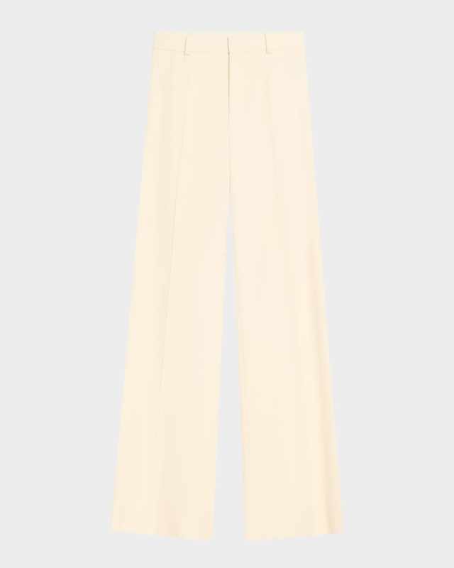 High-Rise Wide-Leg Wool Trousers